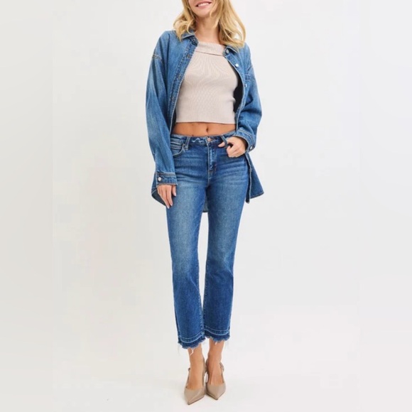 New! Risen Denim Shacket - Picture 3 of 8